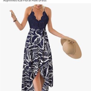 Elegant Navy Backless Dress